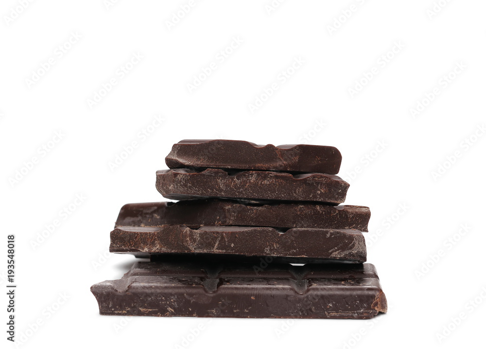 Chocolate bars isolated on white background Chocolate bars isolated on white background