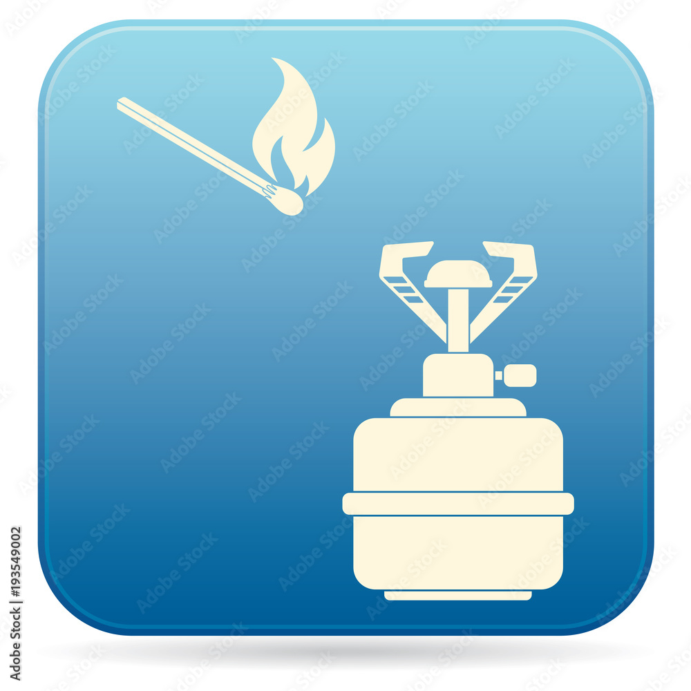 Camping stove icon vector Camping stove icon vector