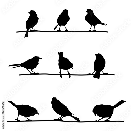 Birds on branches.