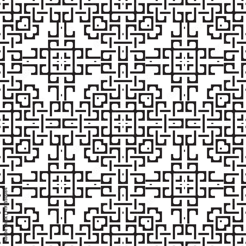 Geometric Shape Pattern. Abstract seamless geometric of black and white. Vector illustration Geometric Shape Pattern. Abstract seamless geometric of black and white. Vector illustration