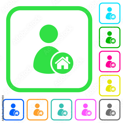 User home vivid colored flat icons