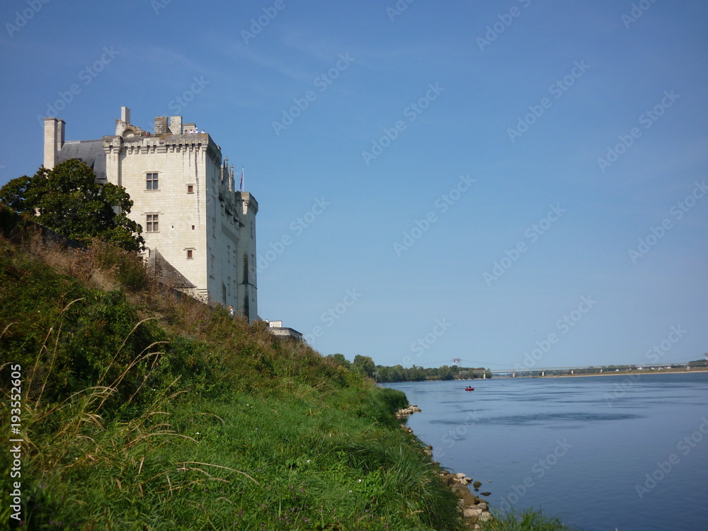La Loire et le Château de Montsoreau, Maine et Loire, France