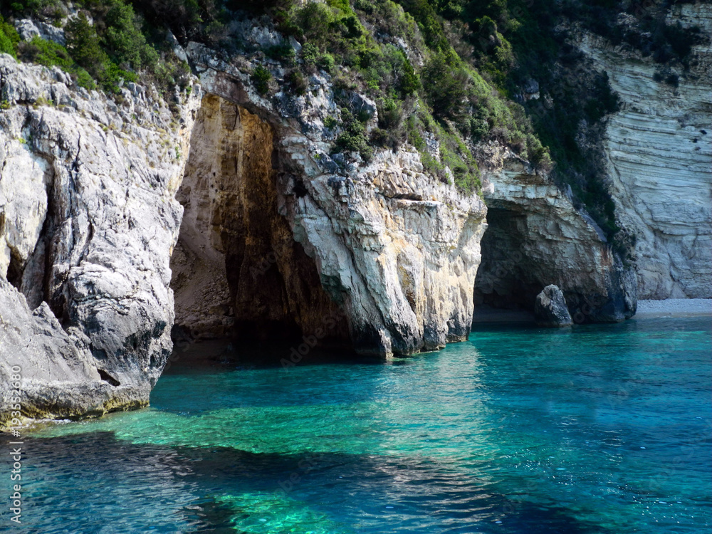 Corfu island blue caves