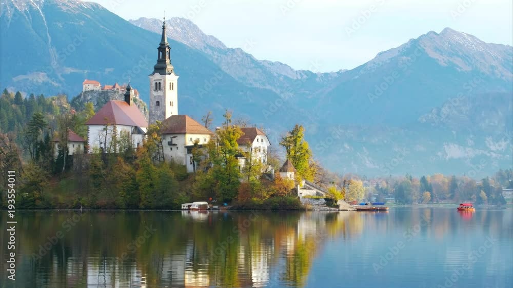 A pletna, traditional Slovenia boat A pletna, traditional Slovenia boat