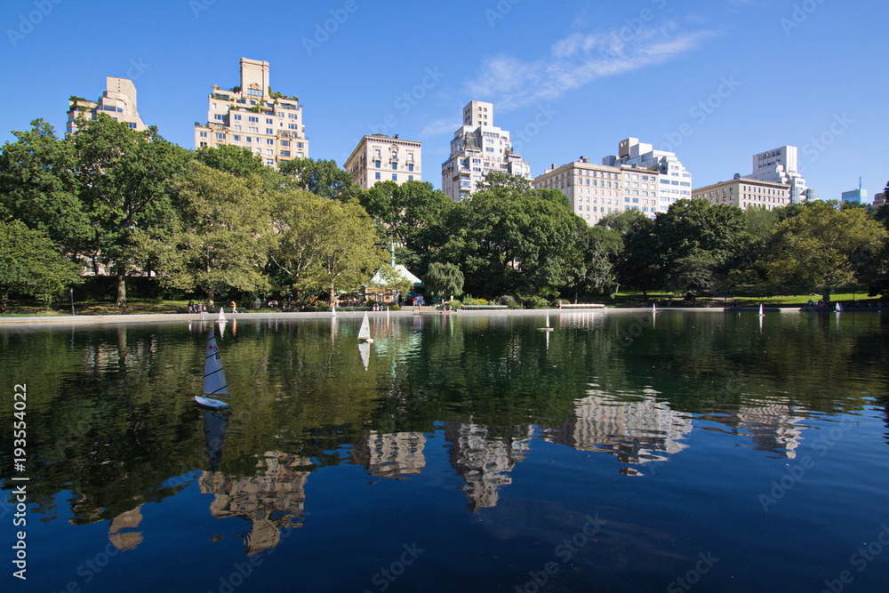 Conservatory Water in Central Park in New York
