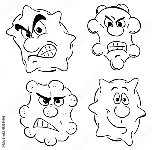 wilde Cartoon Viren 