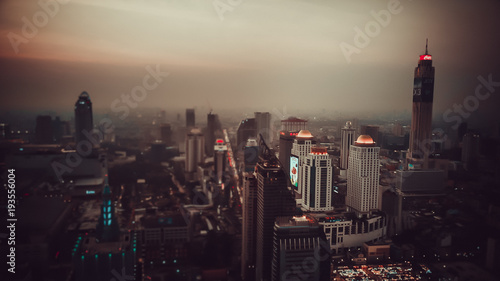 Drone view of Bangkok centre