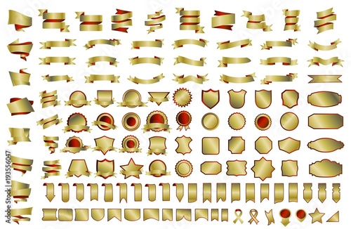 Vorlagenset mit Wappen und Bannern