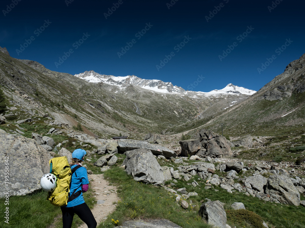 Mountaineering woman