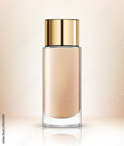 Vector illustration of foundation cosmetic container