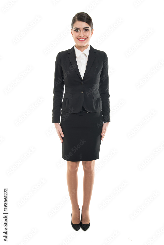 Full body of beautiful female flight attendant Full body of beautiful female flight attendant