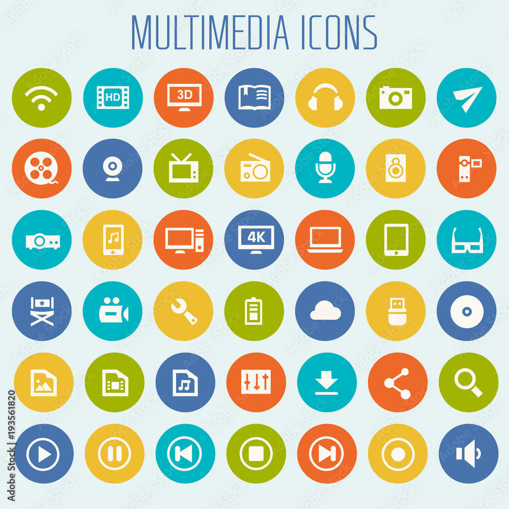 Big Multimedia icon set Big Multimedia icon set