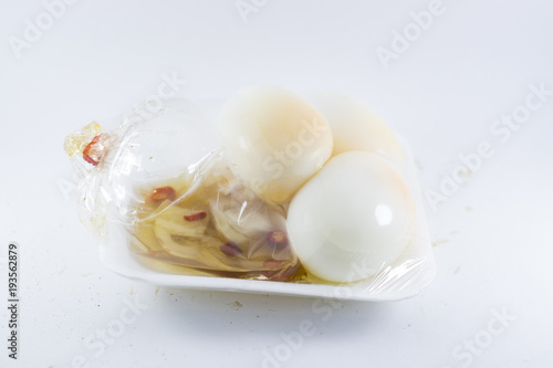 Boiled egg with fish sauce