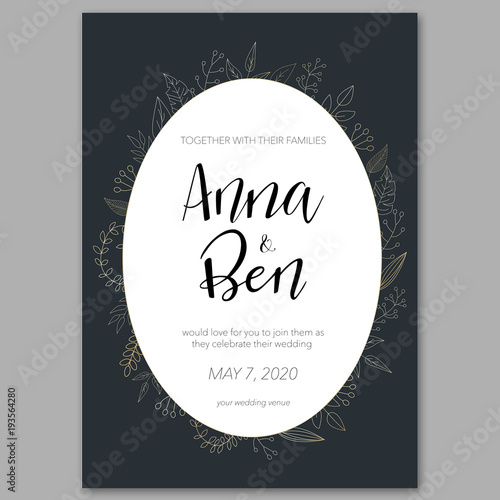 Dark wedding invitation