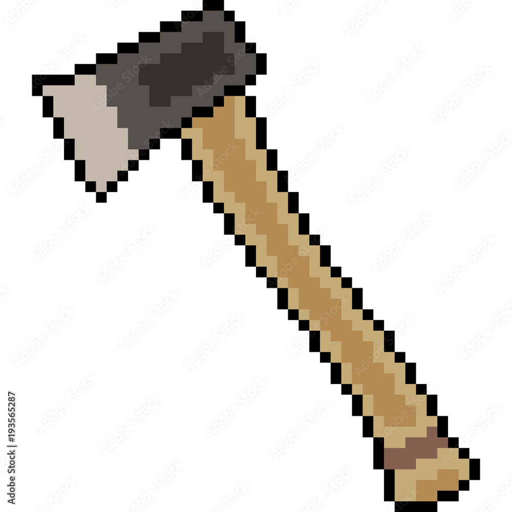 vector pixel art axe vector pixel art axe