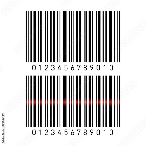 Set of bar codes isolated on white background. Vector