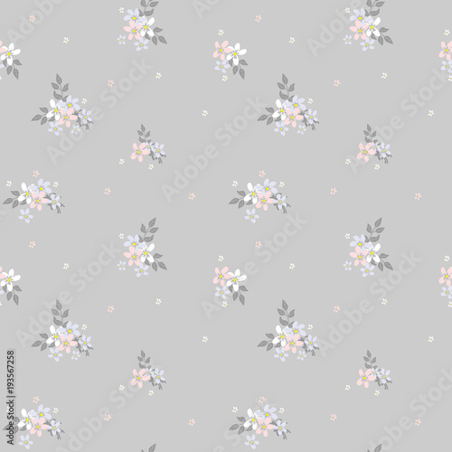 Fashionable pattern in small flowers. Floral seamless background for textiles, fabrics, covers, wallpapers, print, gift wrapping and scrapbooking. Raster copy.