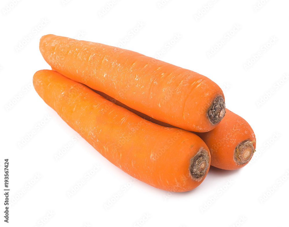 Carrots isolated on white background Carrots isolated on white background