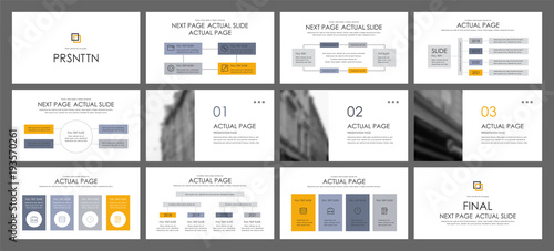 This template is the best as a business presentation, used in marketing and advertising, flyer and banner, the annual report. Elements on a dark grey background
