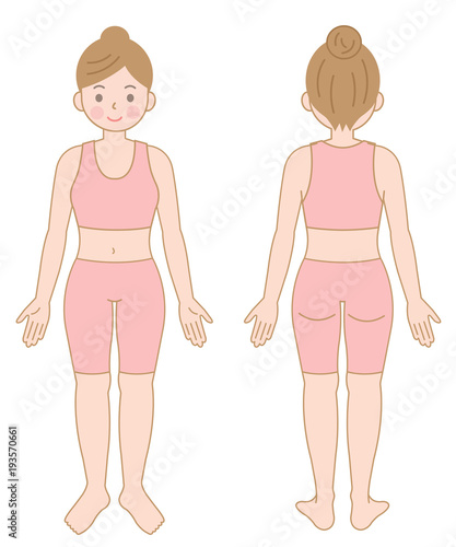 女性　体　全身