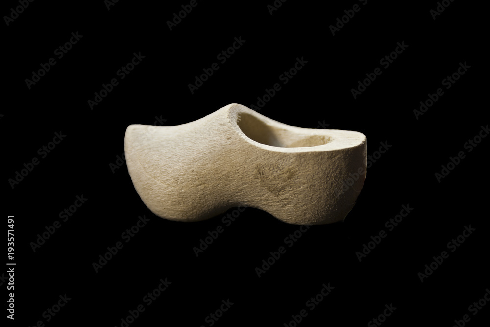 wooden shoes isolated on white background wooden shoes isolated on white background
