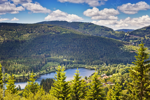 Panoramic view lake Schluchsee. Black Forest. Baden-wuerttemberg region. Germany. photo