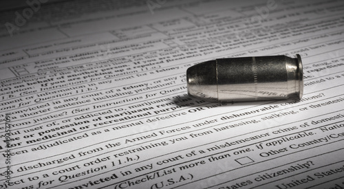 Dishonorable discharge line on the NICS form to buy a gun photo