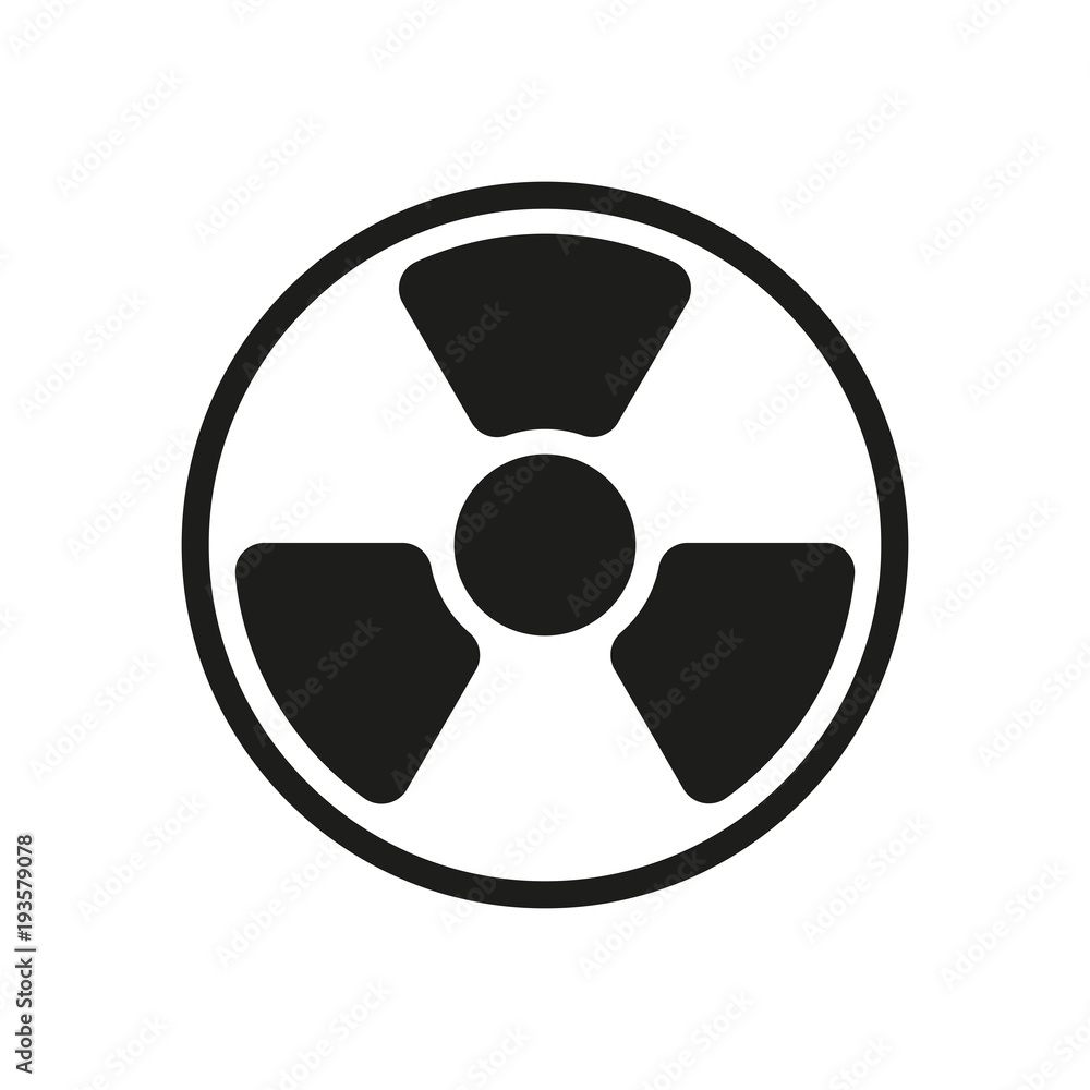 hazard, radiation. simple silhouette