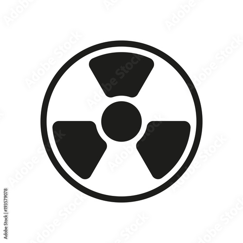 hazard, radiation. simple silhouette