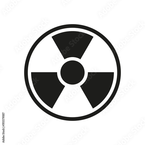 hazard, radiation. simple silhouette
