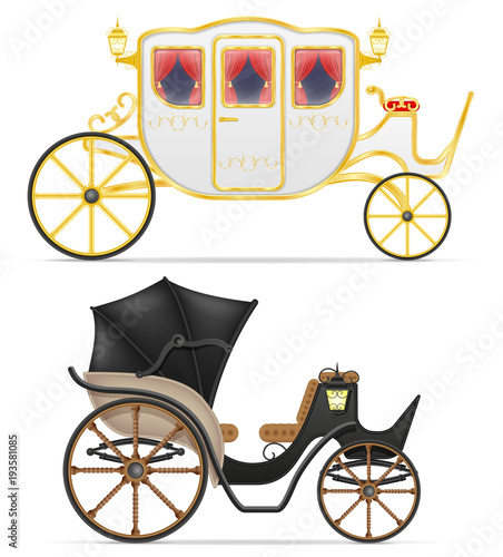 carriage for transportation of people vector illustration