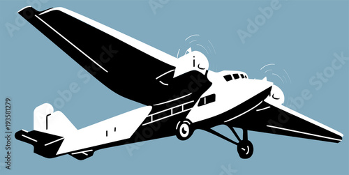 Retro aircscrew plane
