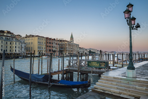 .Venice, view of the grand canal with gondola
