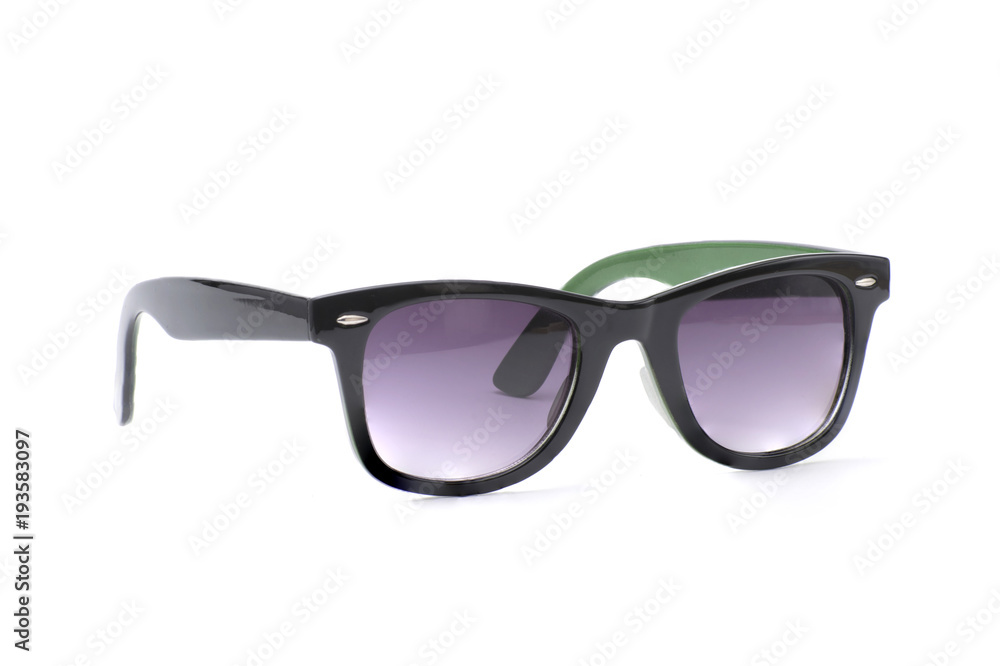 Image of a pair of retro sunglasses isolated on white