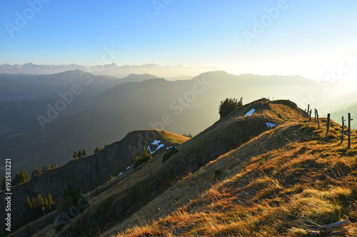 Wallpaper Mural Evening mood at the summit of the Stuiben mountain in the Allgaeu Alps. Bavaria, Germany Torontodigital.ca