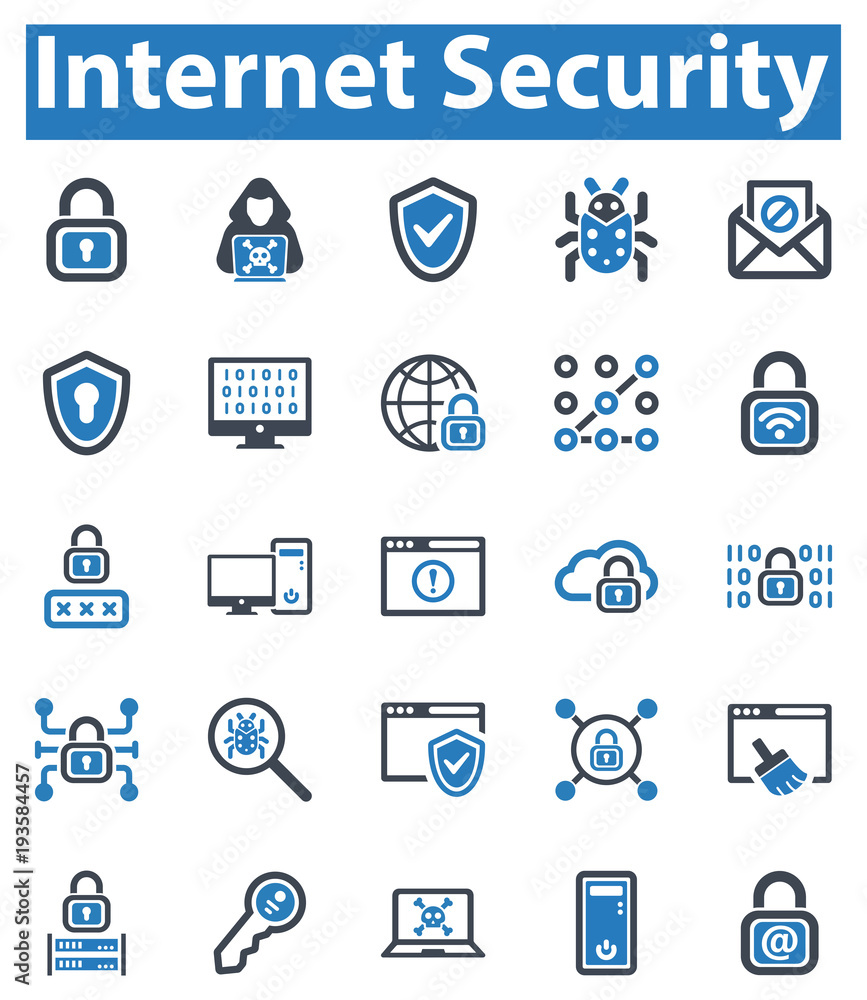 Internet Security Icon Set - 1 (Blue Series) Internet Security Icon Set - 1 (Blue Series)