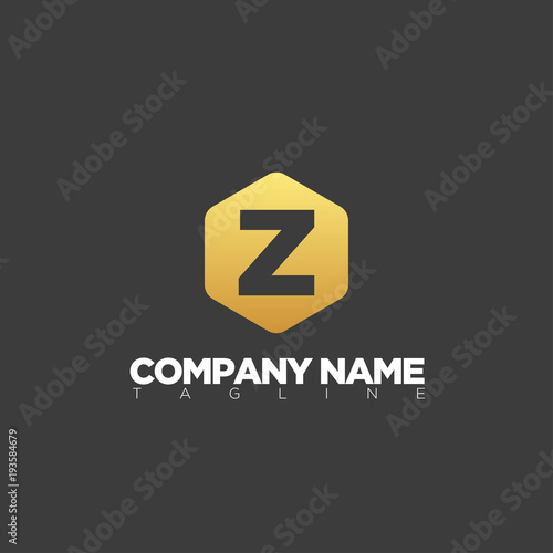 z modern letter logo template
