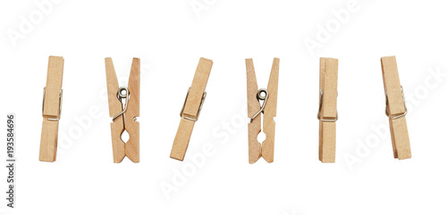 Set of decorative clothespins photo