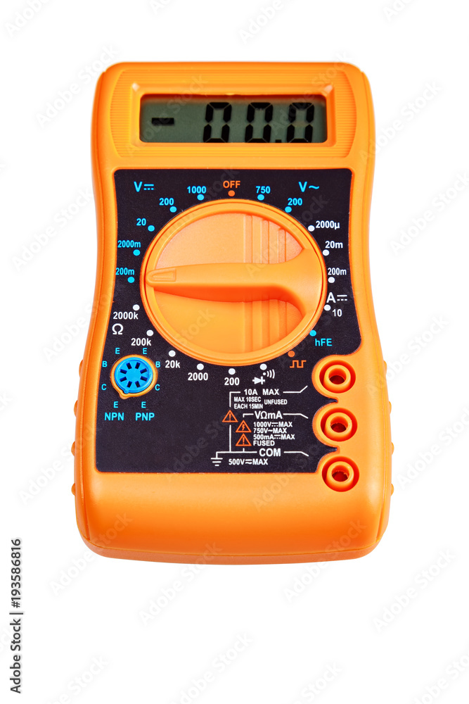 Digital multimeter with numbers Digital multimeter with numbers