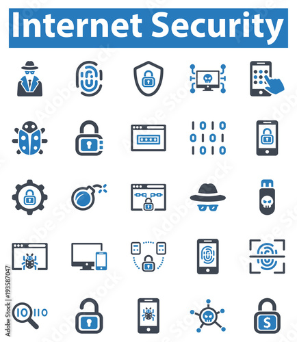 Internet Security Icon Set - 2 (Blue Series) © Arafat Uddin