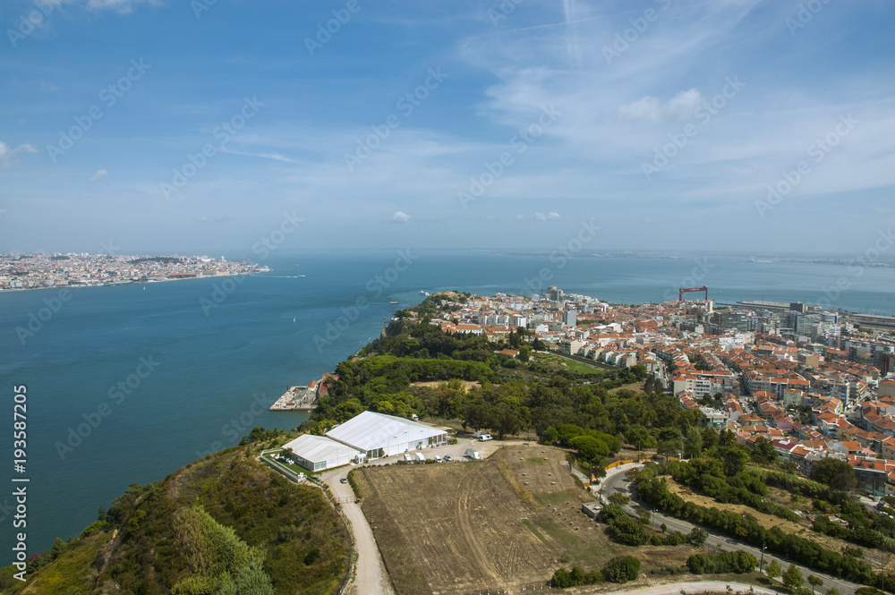 Almada and Tagus river view, Portugal