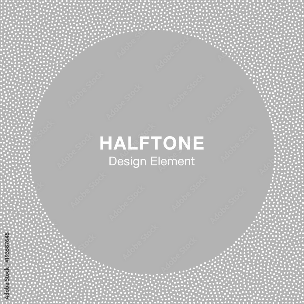 Abstract Halftone White Dots Frame on Gray Silver Background. Vector illustration Abstract Halftone White Dots Frame on Gray Silver Background. Vector illustration