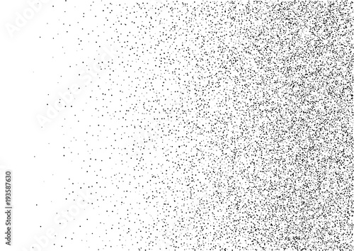 Abstract gradient halftone random dots background. A4 paper size, vector illustration, bw backdrop using halftone circle dots raster pattern texture. Vector illustration