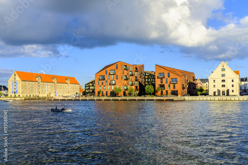 Denmark - Zealand region - Copenhagen - panoramic view of the contemporary architecture and water canals of the Christianshavn district © Art Media Factory