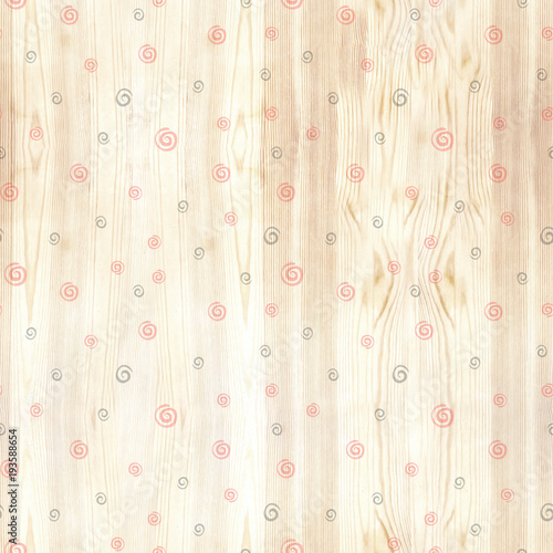 Swirling spiral seamless pattern of white circles. Mezen painting. Ethnic