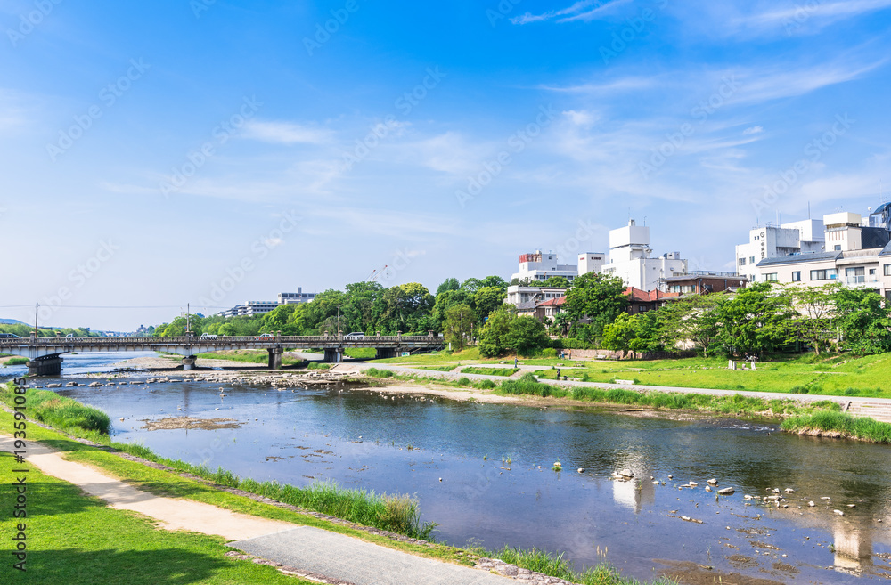 Naklejka premium 京都 鴨川