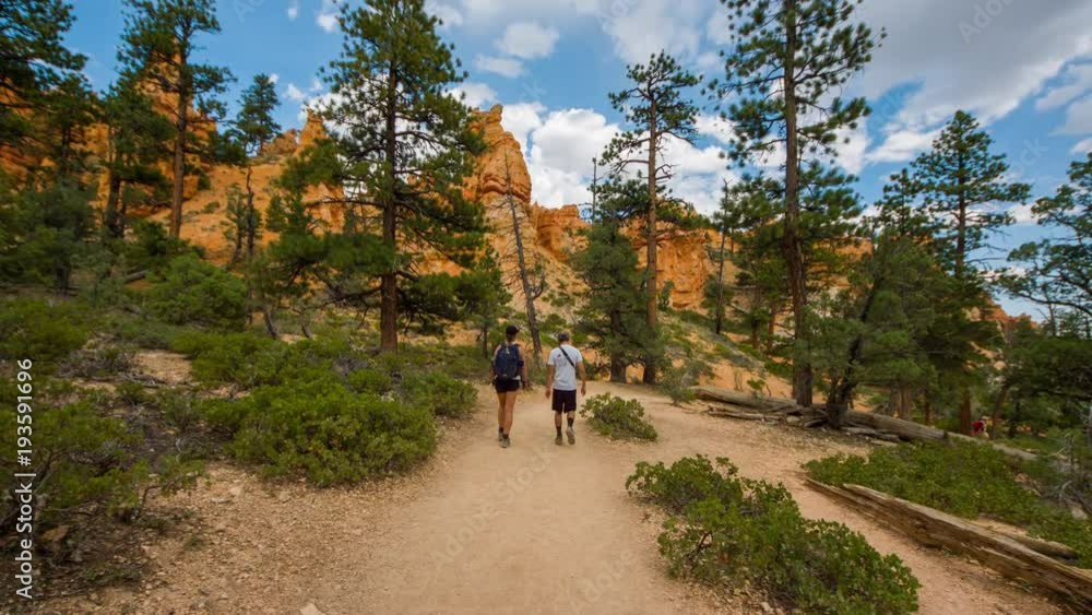 Video in motion along the trail. Walk along the path.Spectacular view at the yellow cliffs. Nature video. Amazing mountain landscape. Bryce Canyon National Park. Utah.USA. 4K, 3840*2160, high bit rate Video in motion along the trail. Walk along the path.Spectacular view at the yellow cliffs. Nature video. Amazing mountain landscape. Bryce Canyon National Park. Utah.USA. 4K, 3840*2160, high bit rate