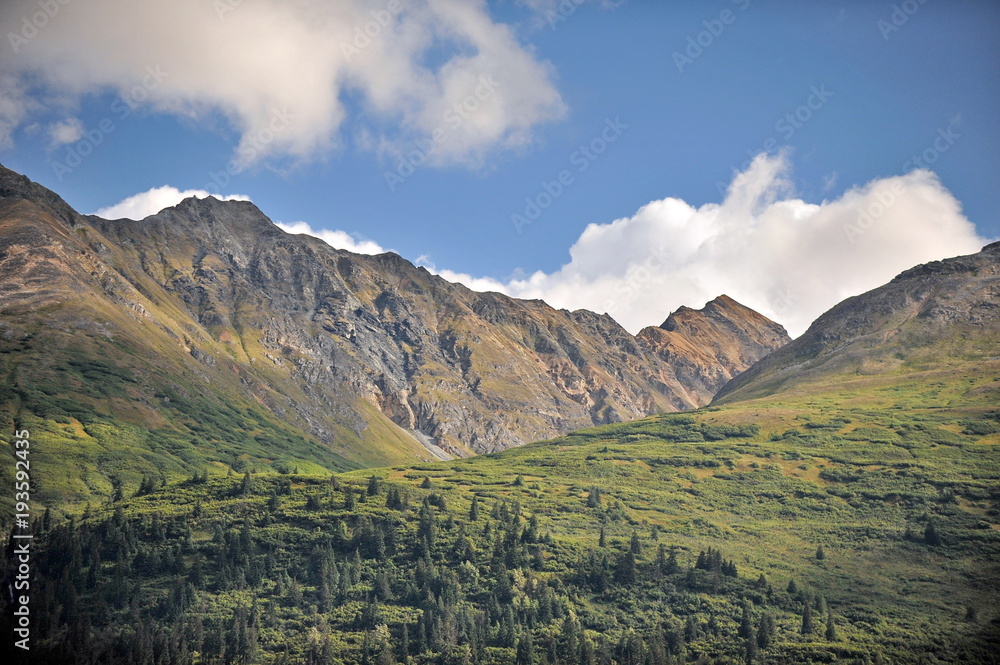 Mountains and glaciers of Alaska