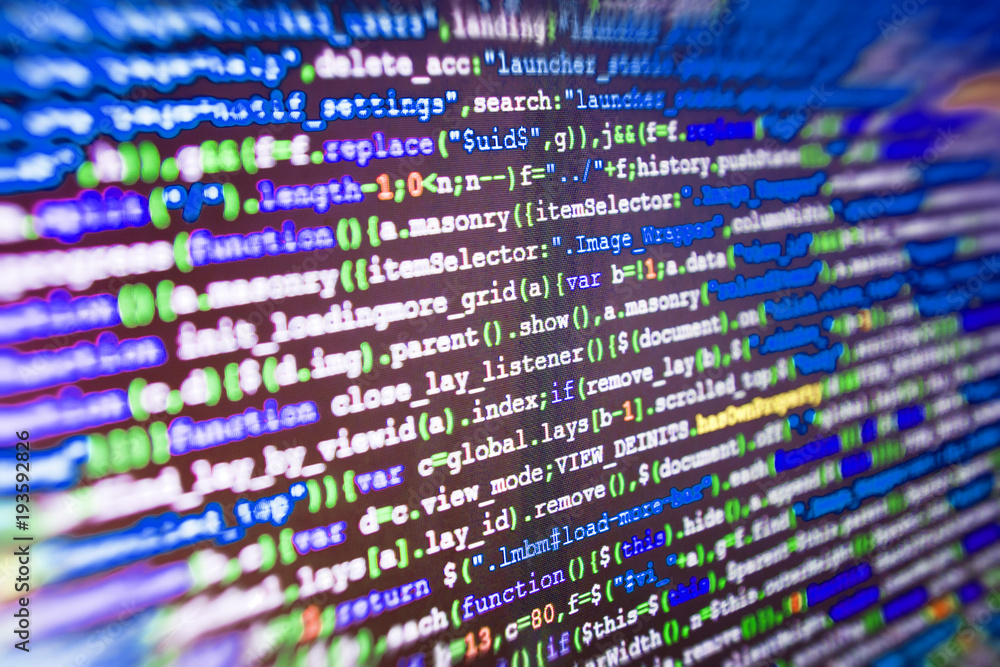 Developer occupation work photo. Background of software developer ...