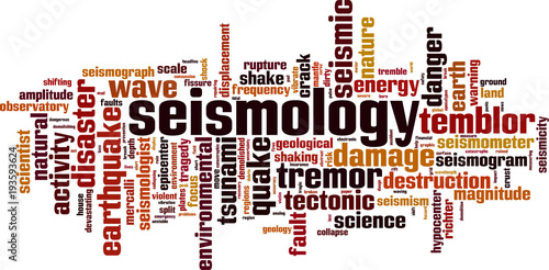 Seismology word cloud